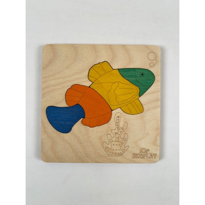 Wooden Fish in a Pond Puzzle (1-2 Years)