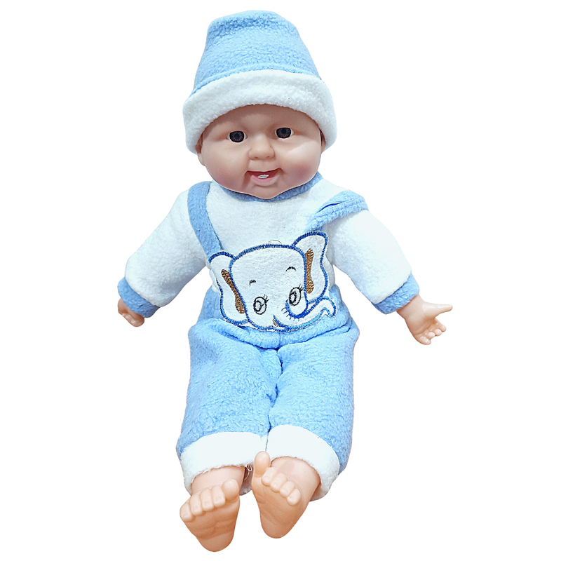 Musical Laughing Baby | Baby Doll (Size: 40 cm) (Blue)