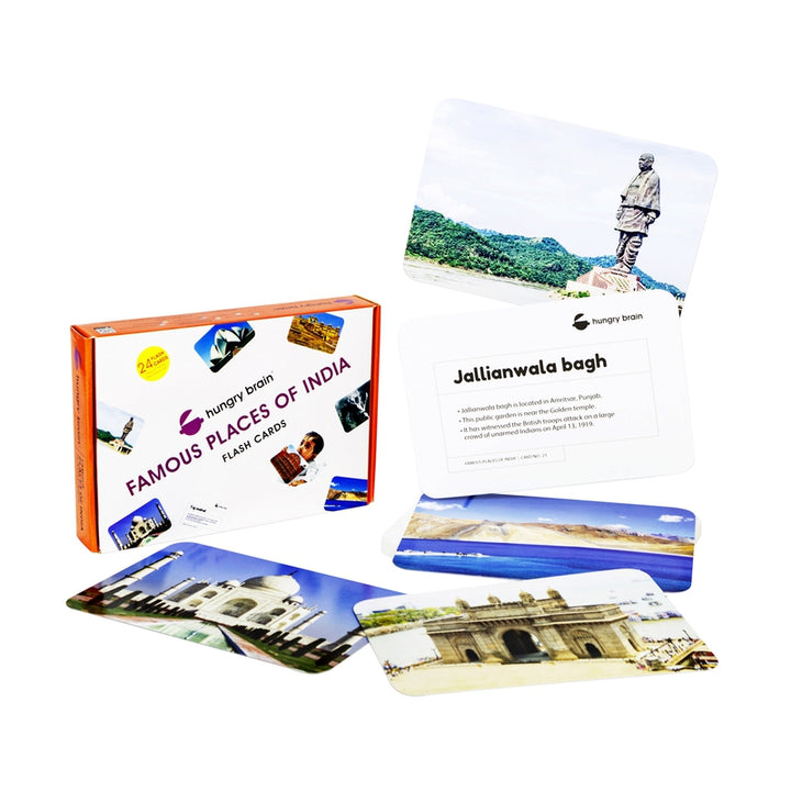 Educational - Famous Places of India Flash Cards for Kids Early Learning