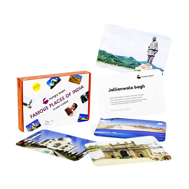 Educational - Famous Places of India Flash Cards for Kids Early Learning