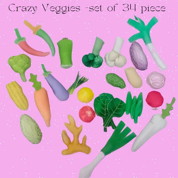 Crazy Veggies - Play Vegetable Set (34 Pcs)