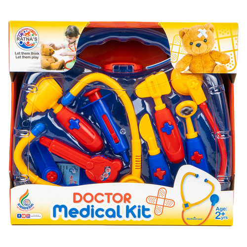 Ratna's 9 Pieces Doctor Medical Kit (2-5 Years) | Assorted Colors