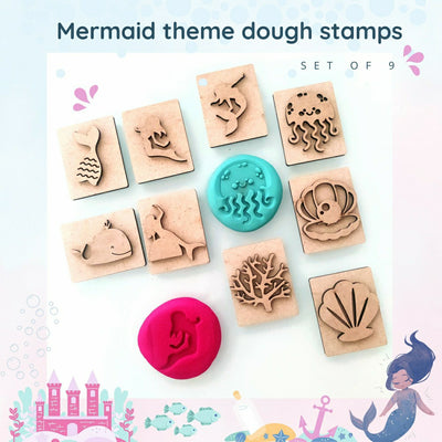 Mermaid Theme Stamp Set | Stamp Set of 9