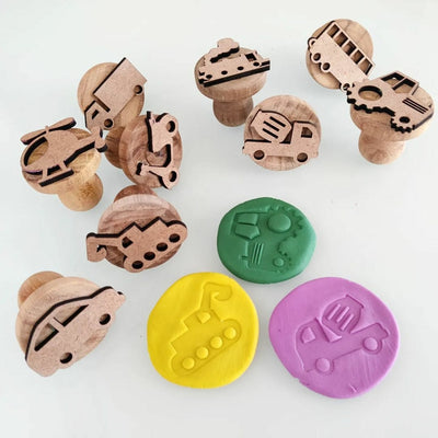 Vehicle Play Dough Stampers Set | Stamp Set of 9