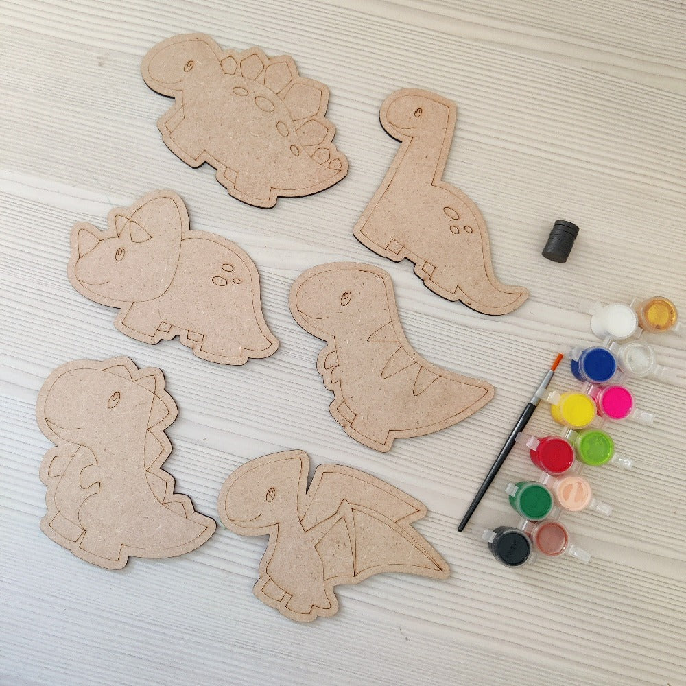 DIY Fridge Magnets Kit | Dino Color Art Kit