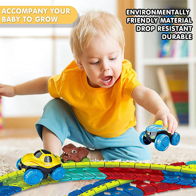 Dinosaur Car Race Tracks Toy for Kids