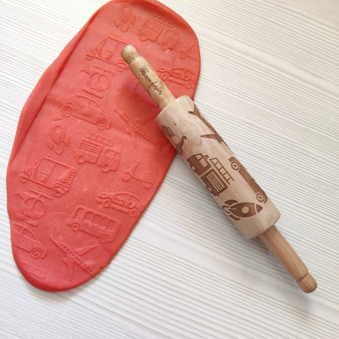 Vehicle Theme Play Dough Rolling Pin for Kids