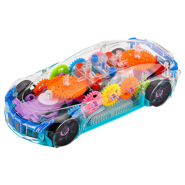 360 Degree Bump & Go Rotating Transparent Concept Racing Car