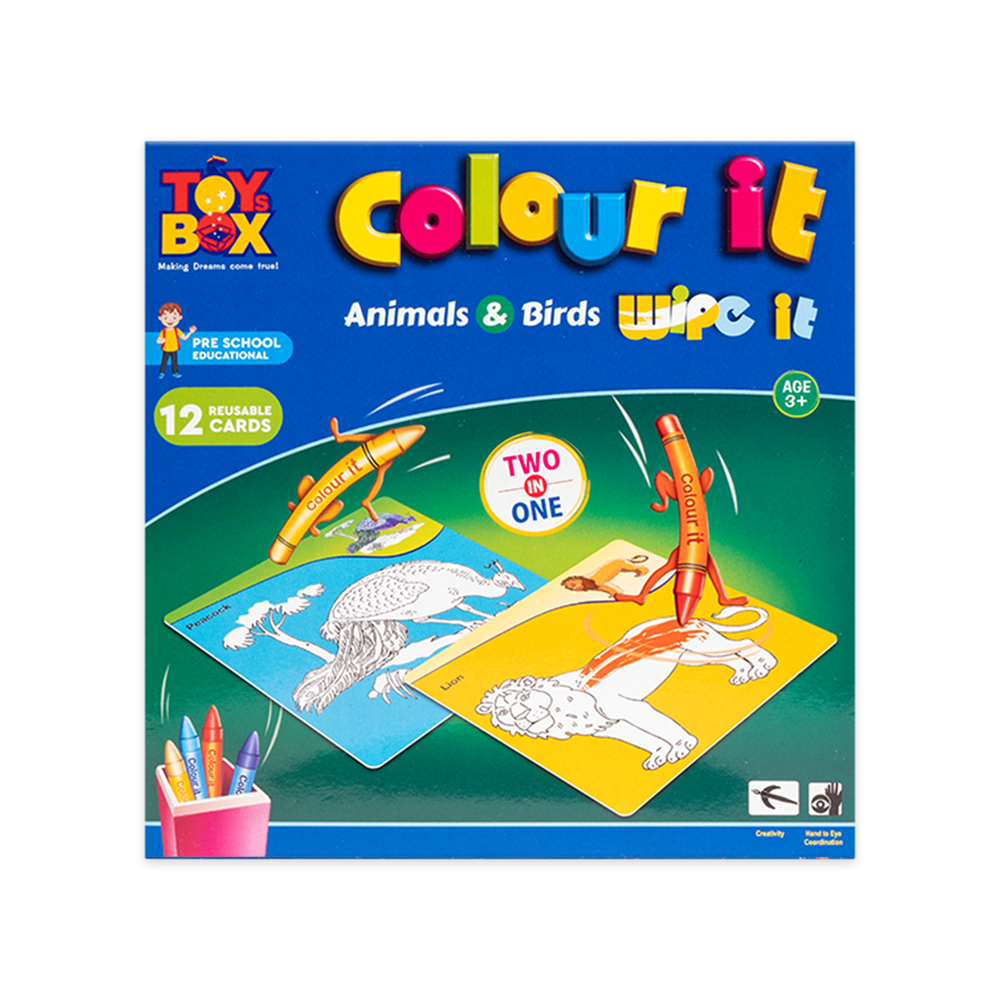 Colour It - wipe it ( Mini ) - Animals & Birds