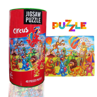 Circus Theme Jigsaw Puzzle Game  Multicolor  (40 Pieces)