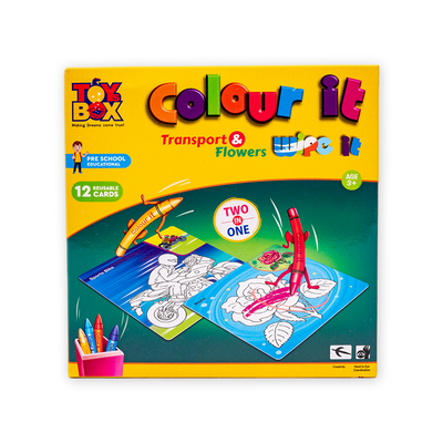 Colour It - wipe it ( Mini ) - Transport & Flowers