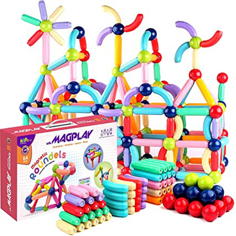 Magplay Magnetic Roundels Connect with Magnets - 64 Pieces (3-6 Years)