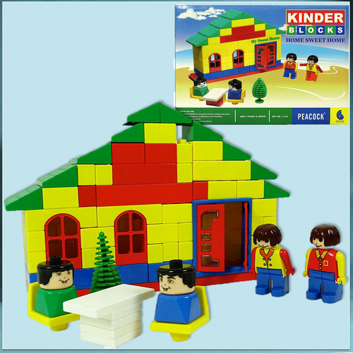 Peacock Kinder Blocks Home Sweet Home - 113 Pieces (4-8 Years)