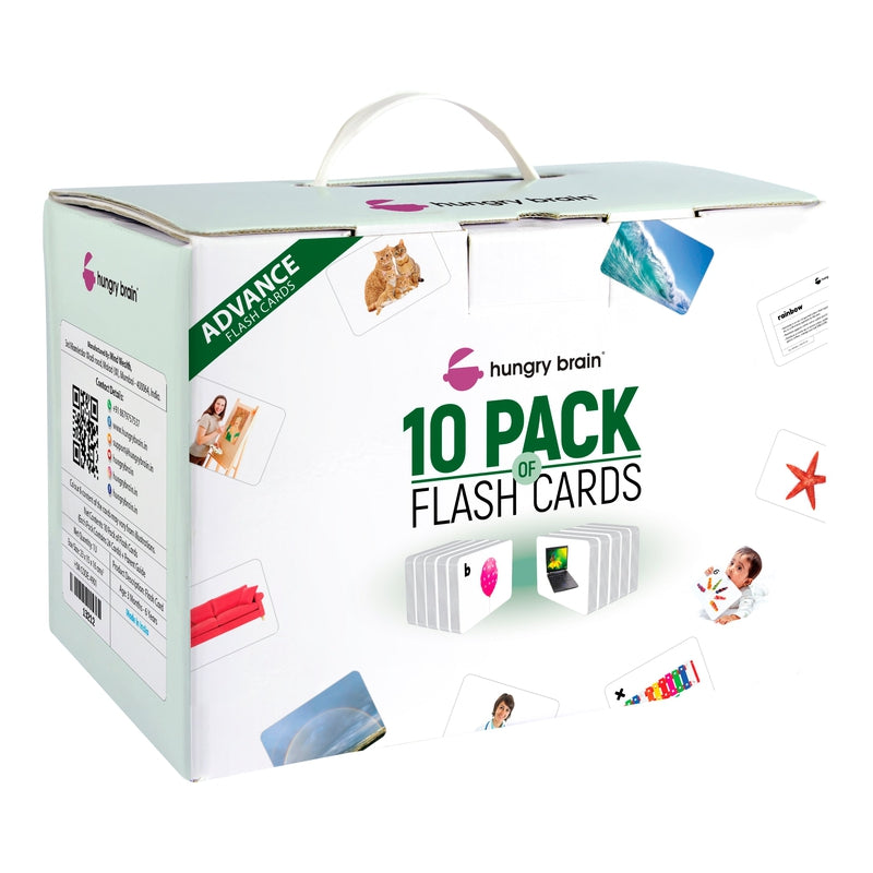 Pack of 10 Advance-  Flash Cards for Kids  | 240 Image Flash cards