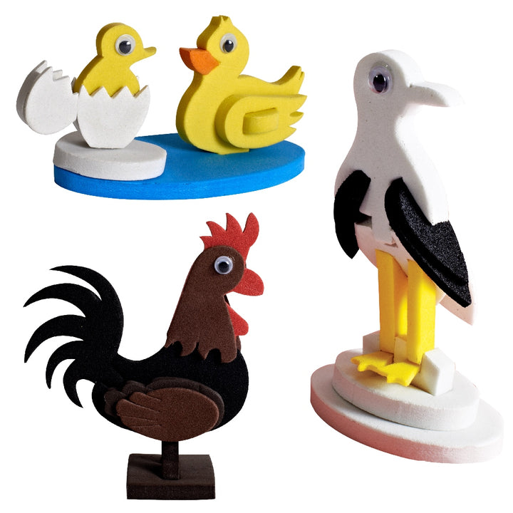 Mapology Birds 3D Models Assemble Game (13 Birds cut-out sets)