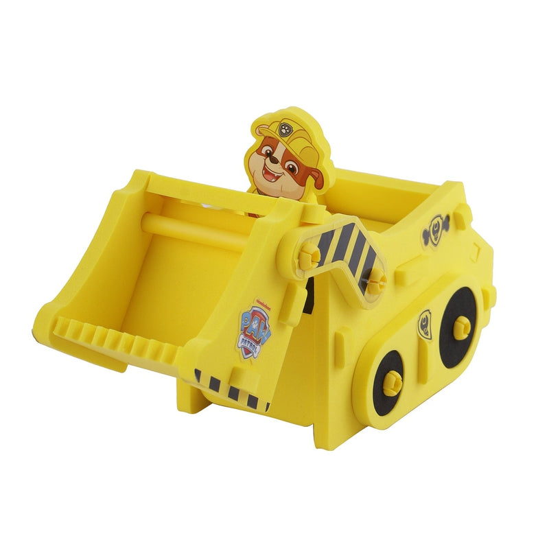 Li'l Wizards Paw Patrol Rubble Build N' Play , Easy To Build 3D Foam Vehicle-Moving Wheels