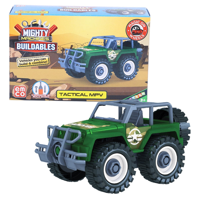Mighty Machines Buildables-Tactical MPV| Build & Combine Vehicle| Easy To Build Pull Back & Friction Vehicle