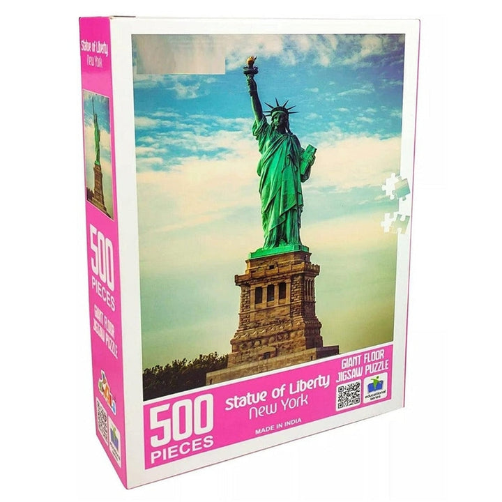 Statue of Liberty New York Jumbo Jigsaw Puzzles 500 Pieces Flawless Fit Fun Activity Indoor Game Big Size for Gift Kids and Adults