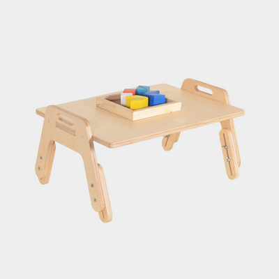 Large Montessori Chowki Study & Play Floor Table- Adjustable Height