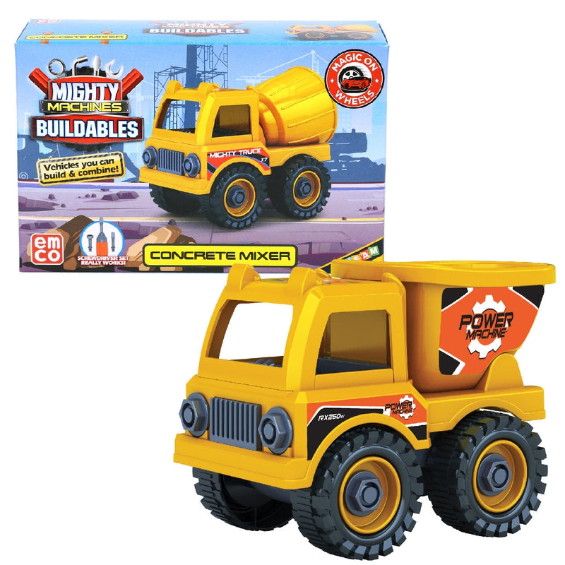 Mighty Machines Buildables-Dump Truck| Build & Combine Vehicle| Easy To Build Pull Back & Friction Vehicle