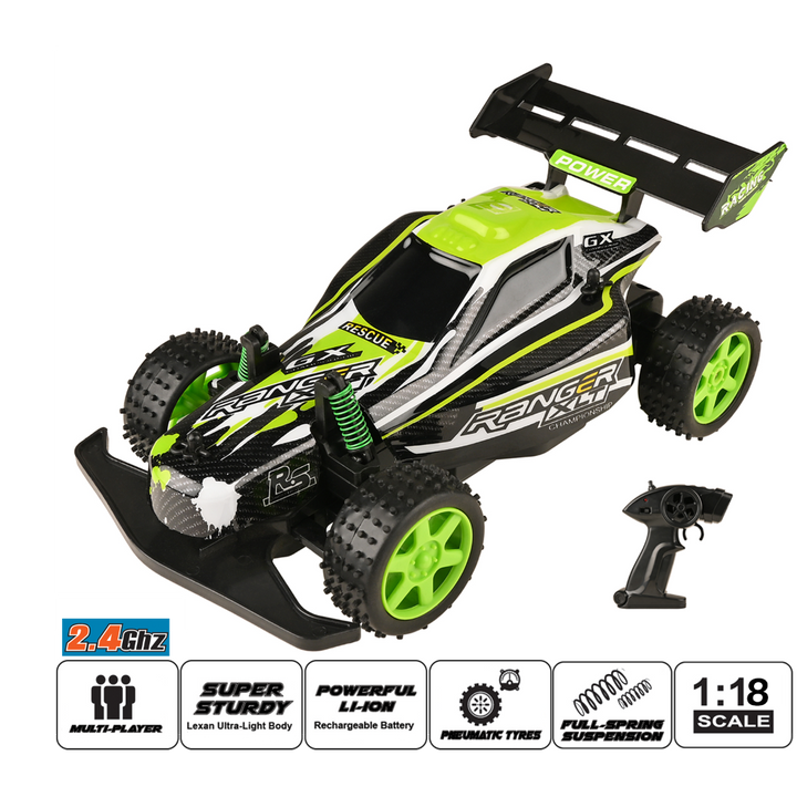 Ranger Alien Racing Car (1:18) Green For Children