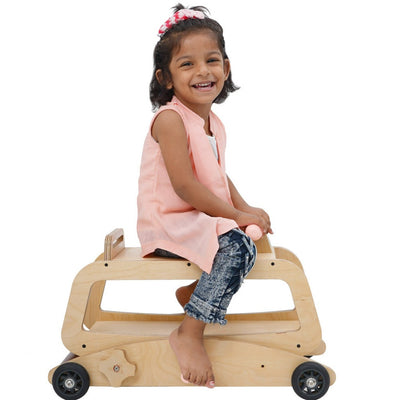 3-in-1 Wooden Rock & Roller For Toddlers