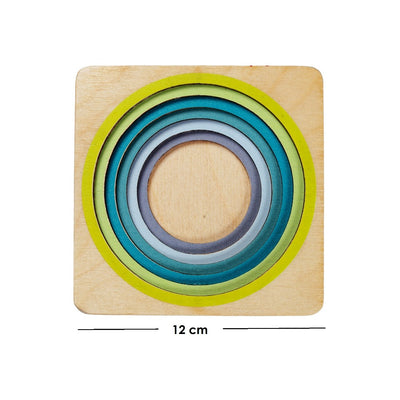 Wooden Fraction Puzzle (6 Layers)