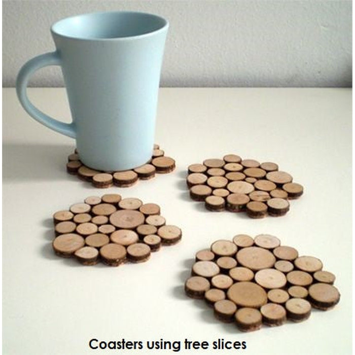 Wooden Tree slices ( Tree Stems 0.5 to 2 inch Diameter) 50 Pieces