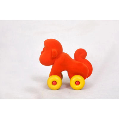 Orange Monkey With Yellow Wheels