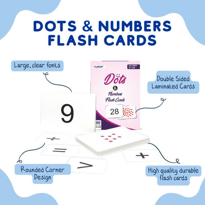 Dots & Numbers Flashcards for Toddlers & Kids