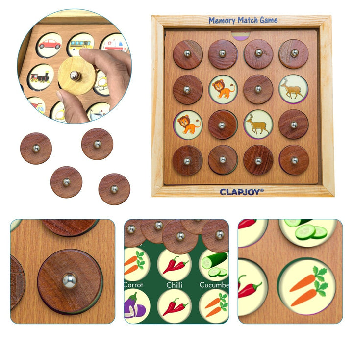 Wooden Memory Match Game