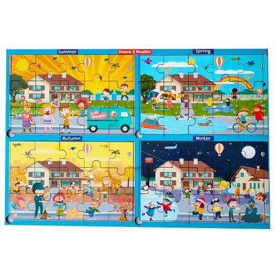 Season and Weather Learning Jigsaw Puzzle -Dual