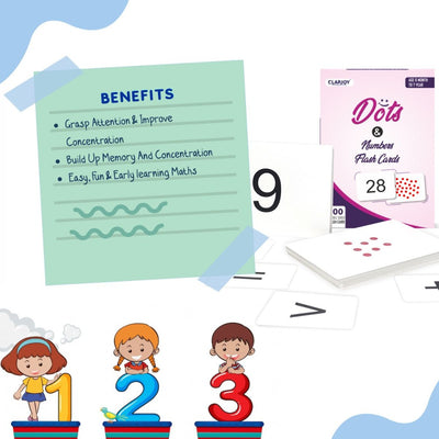 Dots & Numbers Flashcards for Toddlers & Kids