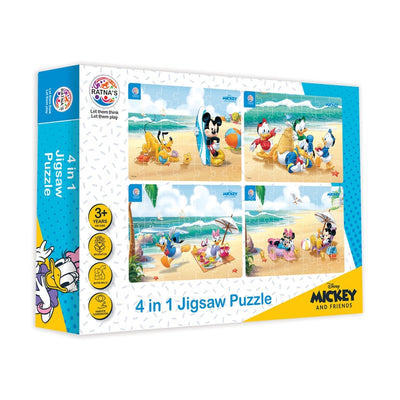 Disney Mickey & Friends 4 in 1 jigsaw puzzle for Kids