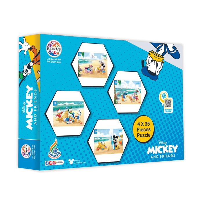 Disney Mickey & Friends 4 in 1 jigsaw puzzle for Kids