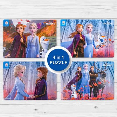 Disney Frozen  4 in 1 jigsaw puzzle for Kids