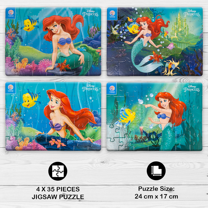 Disney Princess Ariel 4 in 1 jigsaw puzzle for Kids