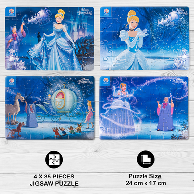 Disney Princess Cindrella 4 in 1 jigsaw puzzle for Kids