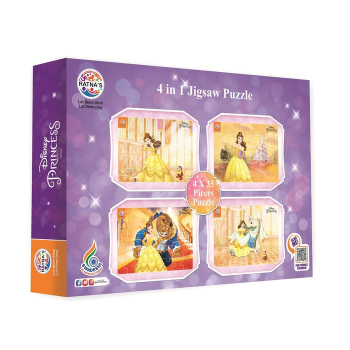 Disney Princess Belle 4 in 1 jigsaw puzzle for Kids