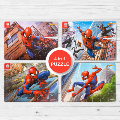 Marvel Spiderman 4 in 1 jigsaw puzzle for Kids