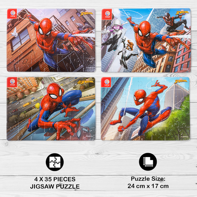 Marvel Spiderman 4 in 1 jigsaw puzzle for Kids