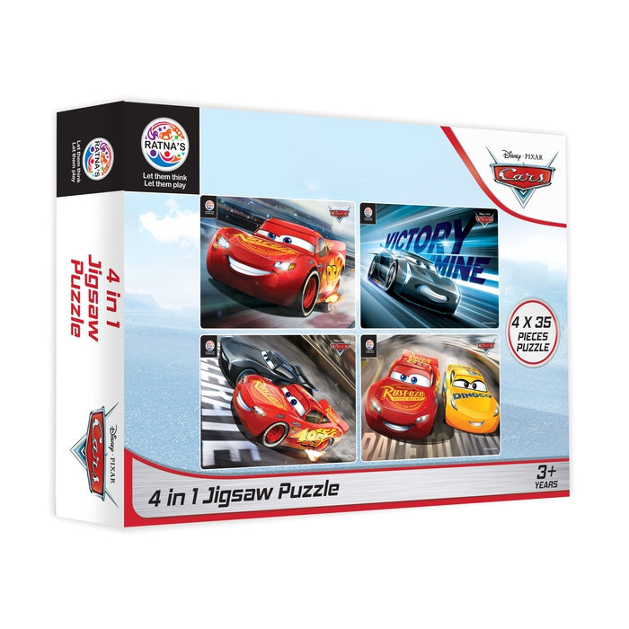 Disney Pixar cars 4 in 1 jigsaw puzzle for Kids