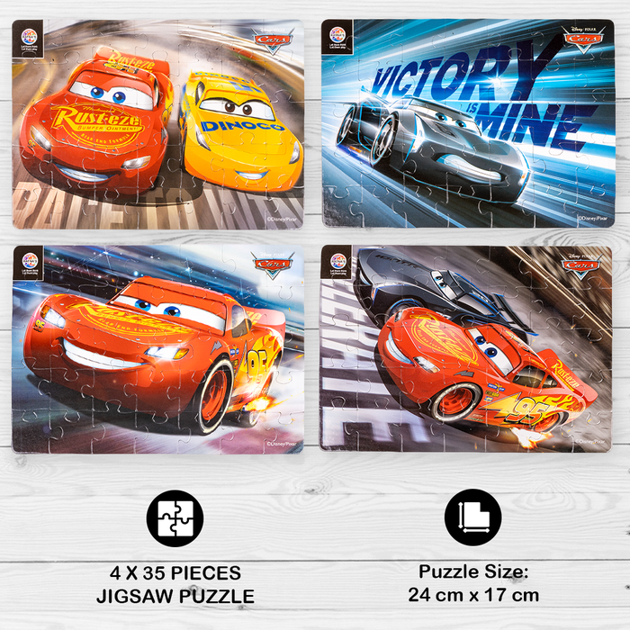 Disney Pixar cars 4 in 1 jigsaw puzzle for Kids