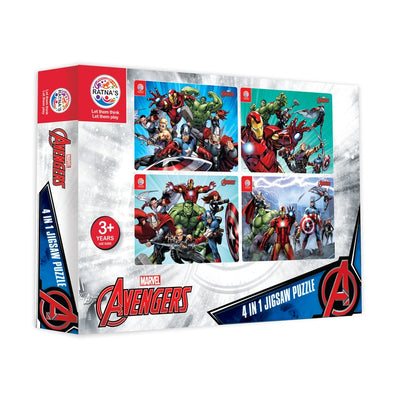 Marvel Avengers Team 4 in 1 jigsaw puzzle for Kids