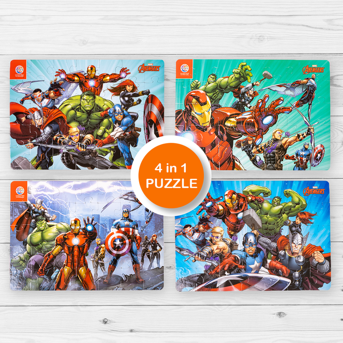 Marvel Avengers Team 4 in 1 jigsaw puzzle for Kids