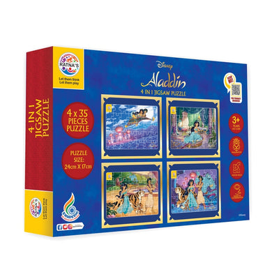 Disney Aladdin 4 in 1 jigsaw puzzle for Kids