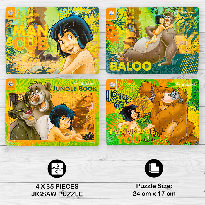 Disney The Jungle book 4 in 1 jigsaw puzzle for Kids