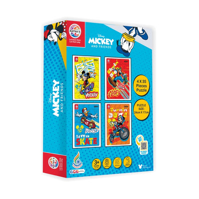 Disney Mickey & Friends Vertical 4 in 1 jigsaw puzzle for Kids