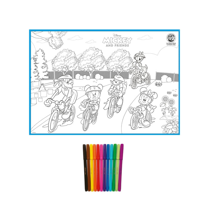 Disney My colouring mat Mickey & Friends ,Washable & reusable