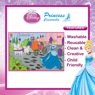 Disney My colouring mat Princess cindrella , Washable & reusable